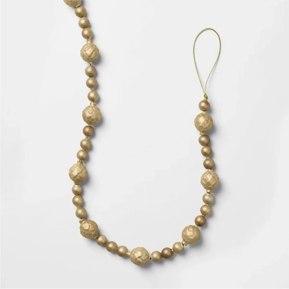 Gold Bead Christmas Garland - Threshold™ designed with Studio McGee